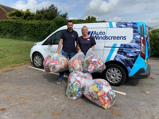 Auto Windscreens deliver crisp packets to Barlow Pre School.jpg